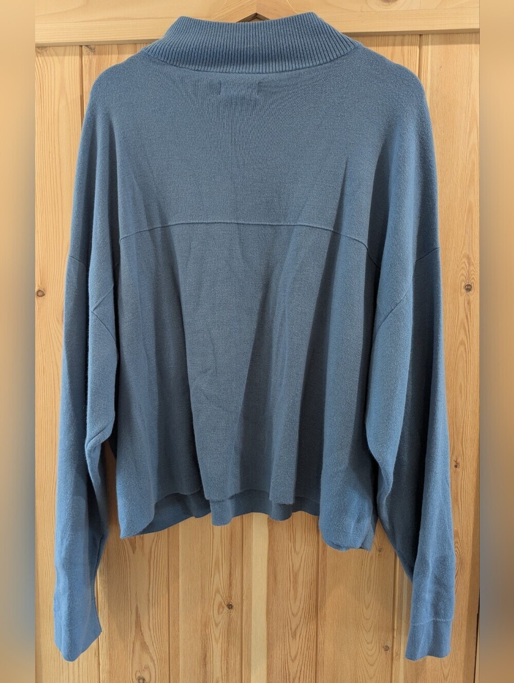 2/$40 Hudson North Blue Quarter Zip Cashmere Blend Sweater - Picture 5 of 8